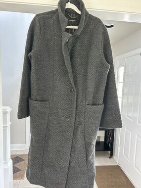 NWT Banana Republic Factory -wool Blend Long Gray Coat - Women's Overcoat